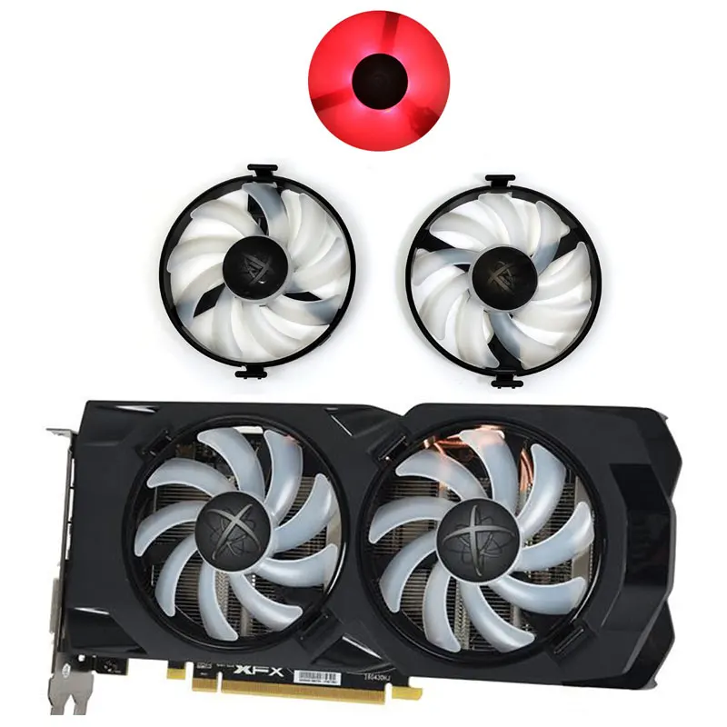 

FDC10U12S9-C Cooler Fan Replace For XFX AMD Radeon RX 470 480 580 RX580 RX480 RX470 EDITION Crimson Graphics Card Cooling Fan