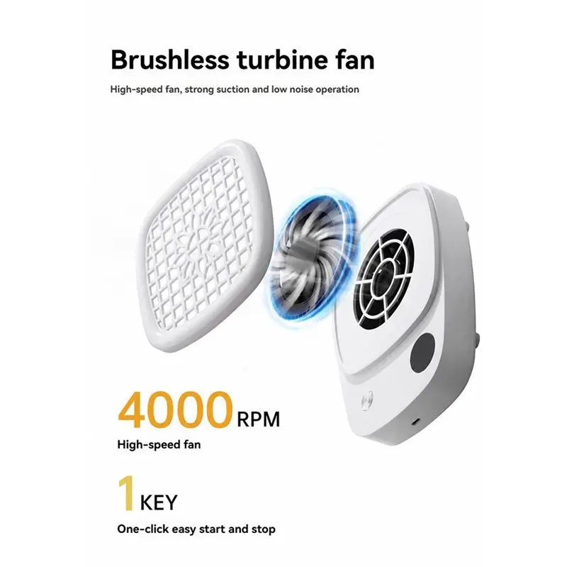 LLCS-Rechargeable Cordless Nails Dust Collector 4000RPM Brushless Motor LED Display Vacuum Cleaning Tool