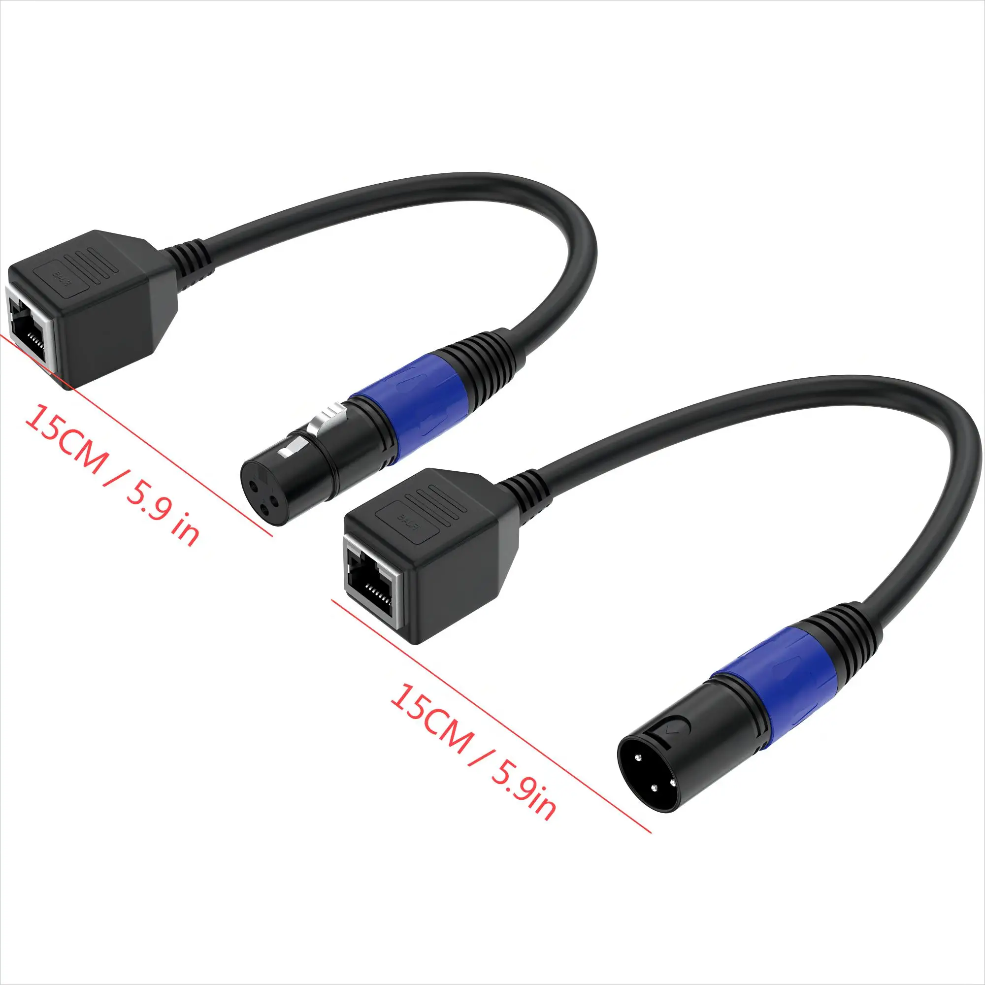 3 Pin XLR à l'adaptateur RJ45 1 paire, RJ45 au câble de XLR DMX pour l'étape de série de contrôleur de DMX-CON et studio statique