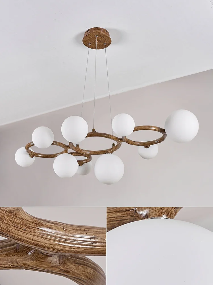 Wabi-sabi Led Ceiling Chandelier Parlor Kitchen Island Ceiling Lamp Magic Beans Loft Pendant Lights Home Decorations Lusters