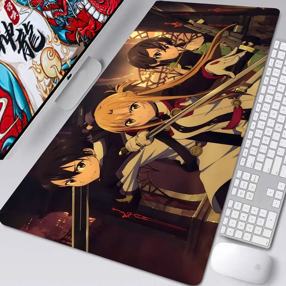 Sword Art O-Online Anime Mousepad Non-slip Suitable For Office Computers Laptops E-sports Game Desk Mats XXL Keyboard