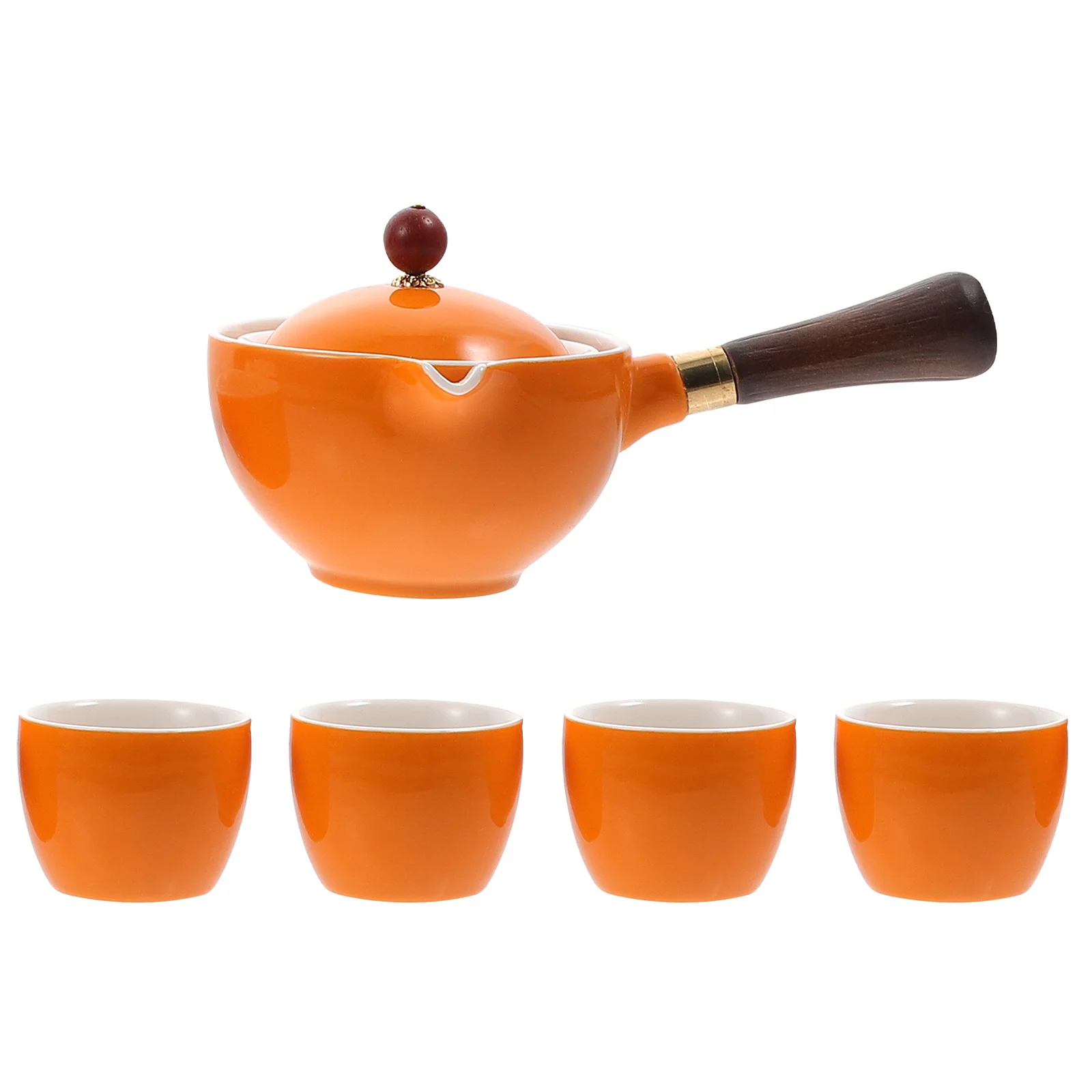 

1Set Chinese Style Side Handle Tea Pot Practical High Grade Material Strainer Kettle Rotatory Tea Kettle