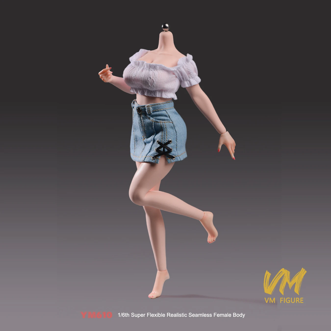 1/6 Scale YM610 Woman Super Large Adjustable Breasts Plump Female Seamless Body Model Design Details 12