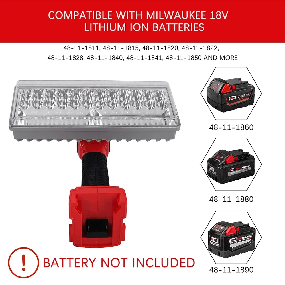 Imagem -02 - Milwaukee 18v Li-ion Bateria Brilhante Portátil Lanterna Led Jobsite ao ar Livre Camping Luz Spotlight 9