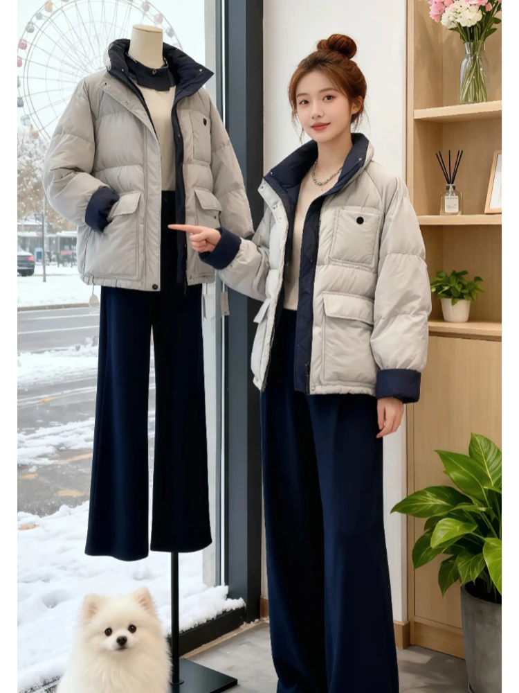 

Лоскутное цветное хлопковое пальто с воротником-стойкой, женское зимнее хлопковое пальто большого размера, свободного покроя, теплое хлопковое пальто средней длины