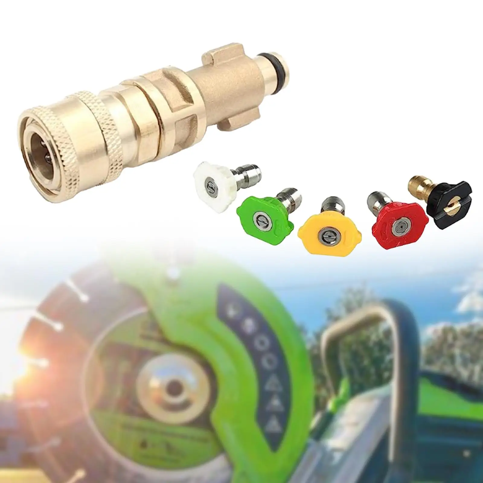 موصل سريع 1/4 بوصة مع 5 أطراف فوهة لإصلاح أجزاء الملحقات