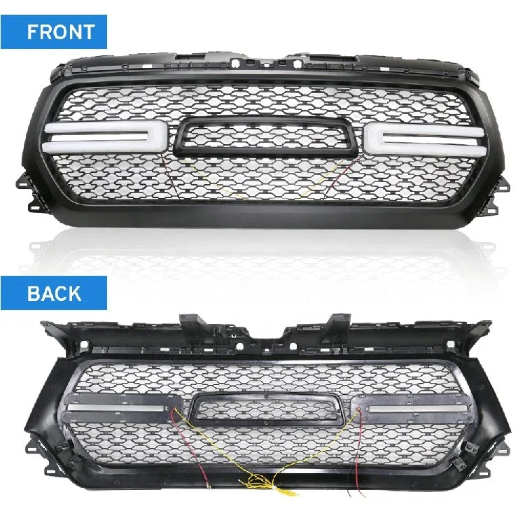 

Auto Parts Exterior Accessories RAM Front Grills, Fit for Dodge RAM 1500 2009-2012 ABS Front Racing Grilles with LED