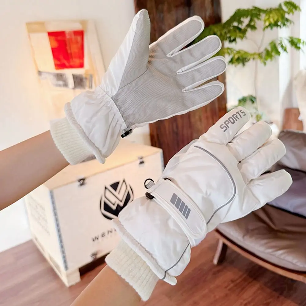 Nuovi guanti da sci touchscreen caldi invernali antivento neve snowboard guanti da esterno in peluche addensare guanti da ciclismo antiscivolo
