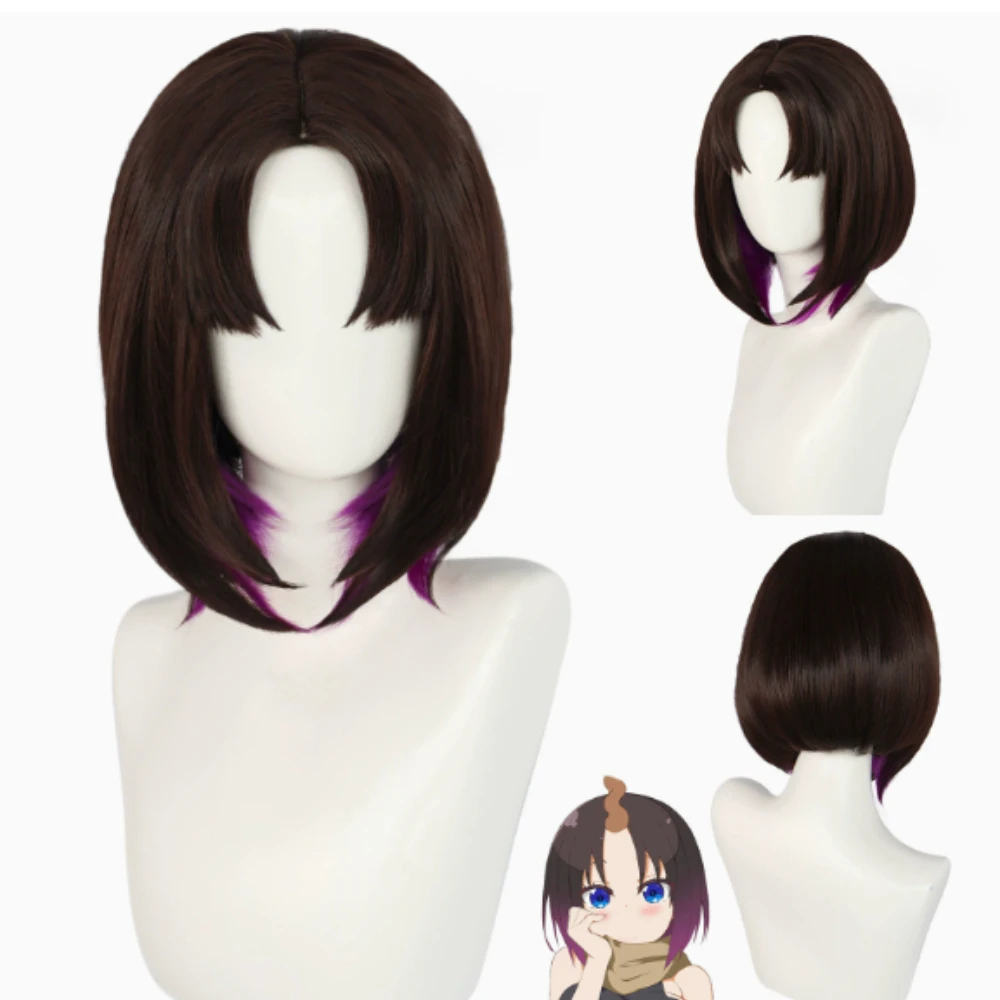 Miss Kobayashi's DragonMaid Elma Cosplay Pruik Comic Conventie Kostuum Synthetisch Haar voor Halloween Kerstfeest Rollenspel + Pruik