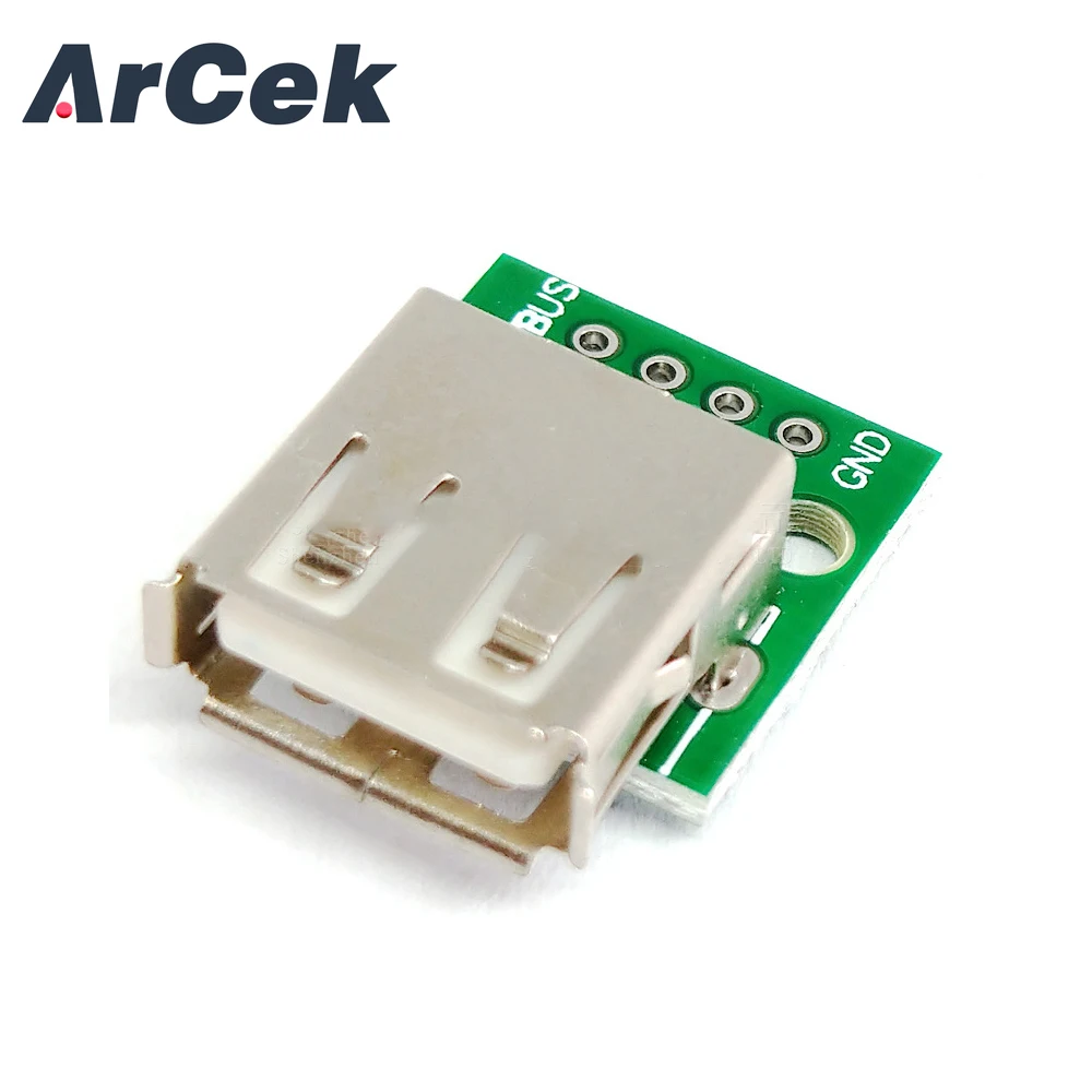 1pcs Type A Female USB To DIP 2.54MM PCB Board Adapter Converter Breadboard for Arduino Connector USB 2 Switch Board