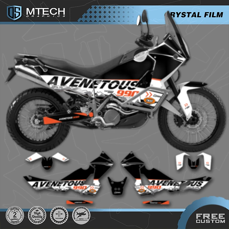 DSMTECH Custom Motorcycle Graphics Decals Stickers Kits For KTM 2003 2004 2005 2006 2007 2008 2009 2010 2011-2016 ADV990 007