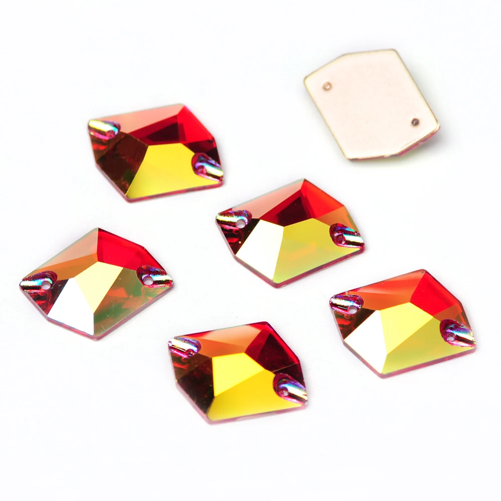 PUBRILEX Bunte AB Kosmische Strasssteine Näh-Glaskristalle DIY-Bastelzubehör Flache Aufnähsteine für Taschen und Kleidung – Detail 9