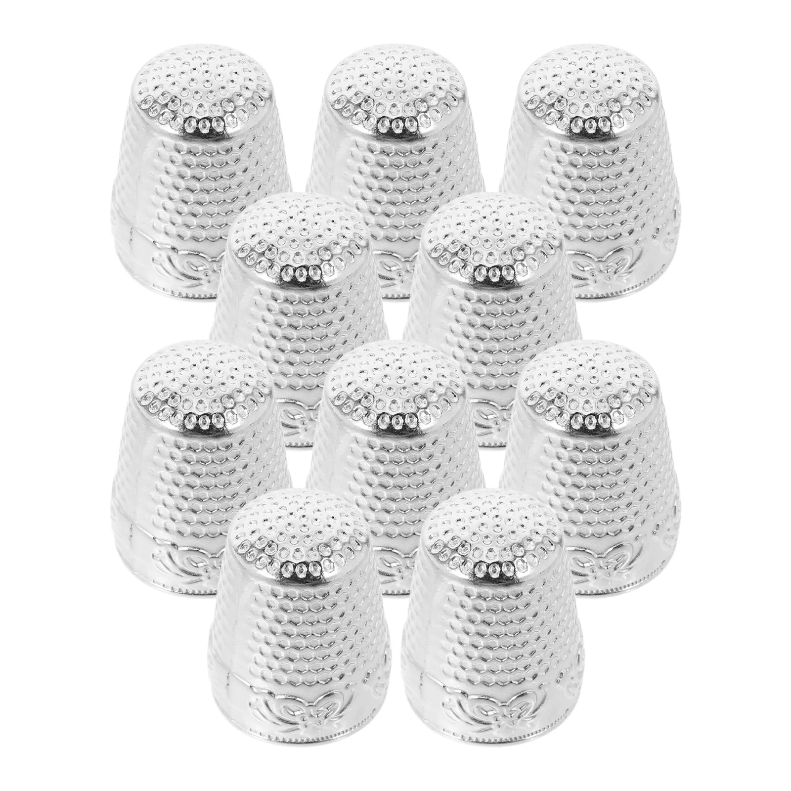 

10Pcs Iron Thimbles Sewing Fingertip Protectors Reusable Sewing Supply for Quilting Embroidery Craft Projects Professional