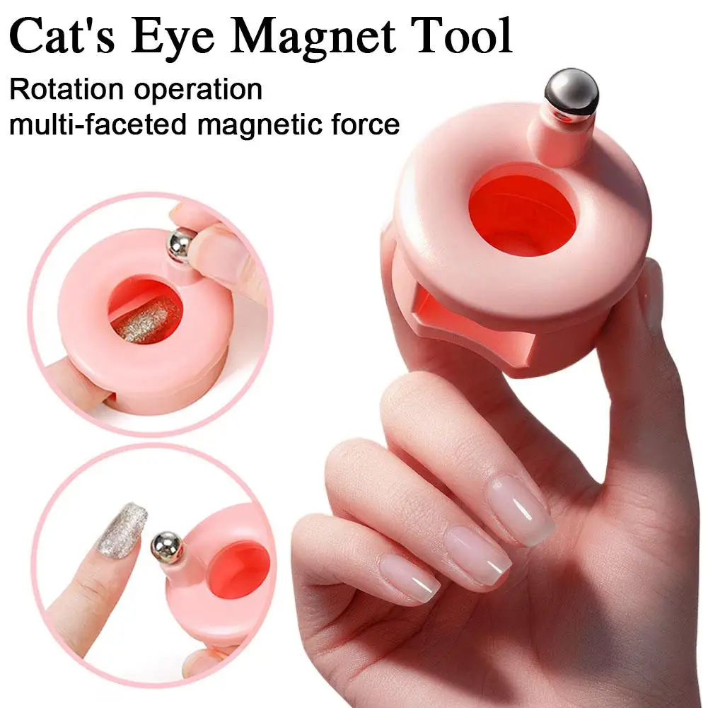 Cat's Eye Magnet Tool 360° Rotatings Strong Magnets Cat Eye Automatic Adsorption Nail Art Beginner DIY Tool