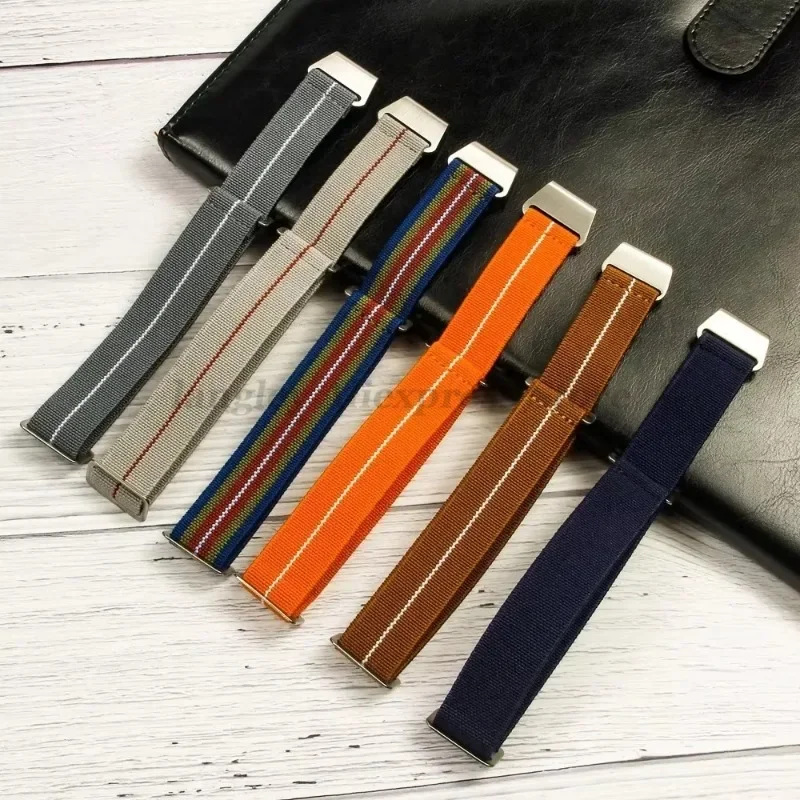 Parachute Watch Strap Elastic Nylon Band for Seiko for Rolex for Water Ghost for Tudor Watch Sport Bracelet 18mm 20mm 22mm Width