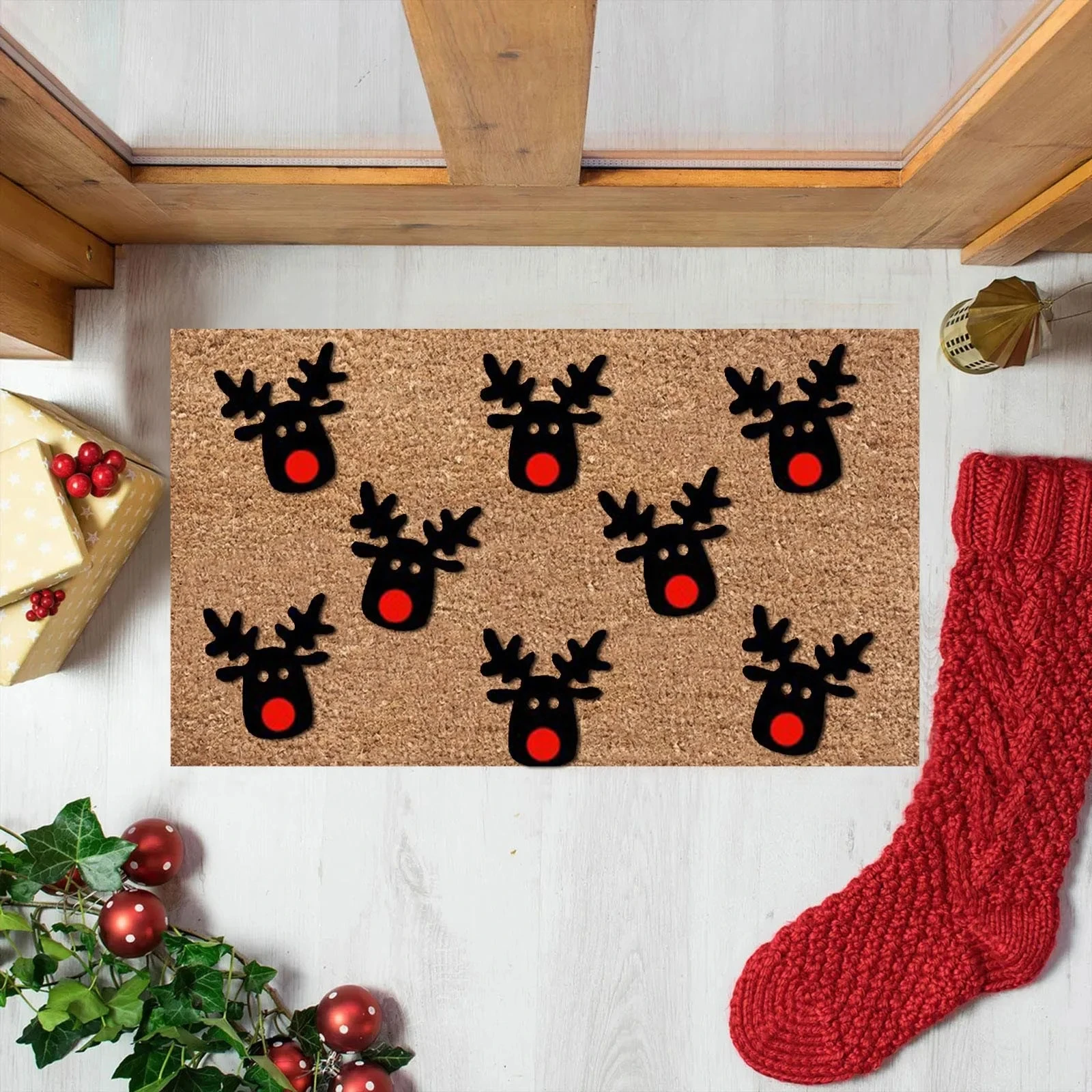 

Christmas Print Doormat Decoration Christmas Doormat Holiday Doormat Christmas Outdoor Welcome Mat Floor Mat Home Decor