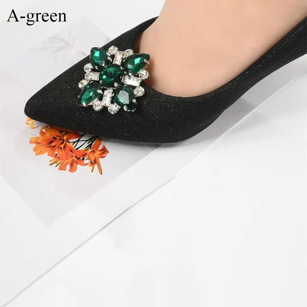 Clips de Metal brillantes para zapatos, diamantes de imitación de cristal, decoración de zapatos de novia, hebilla extraíble para boda