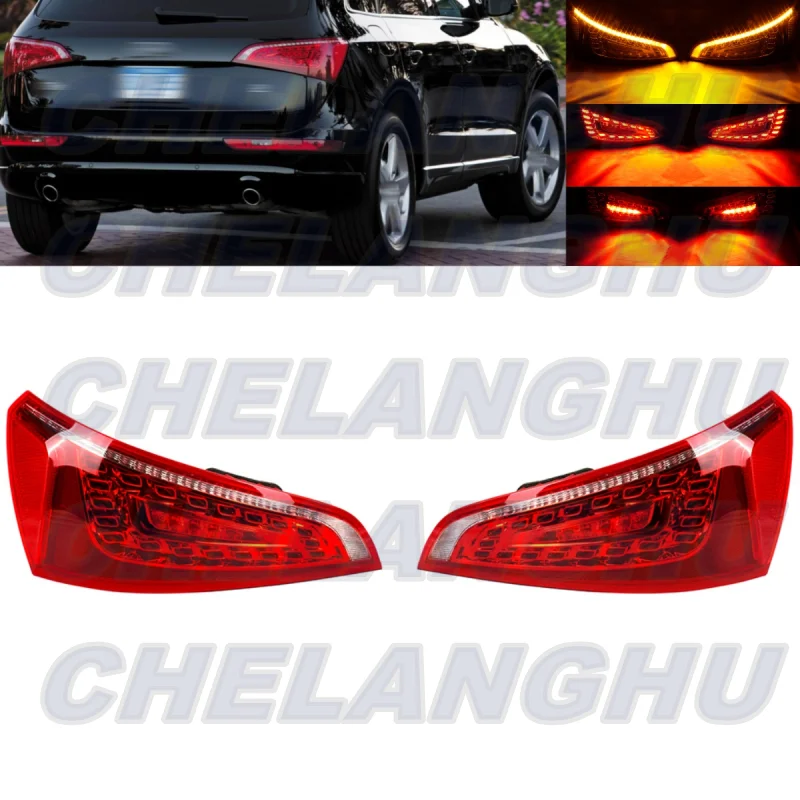 Pair L+R Side LED Tail Light Rear Lamp With Bulbs 8R0945093A 8R0945094A For Audi Q5 2009 2010 2011 2012 Car accessories