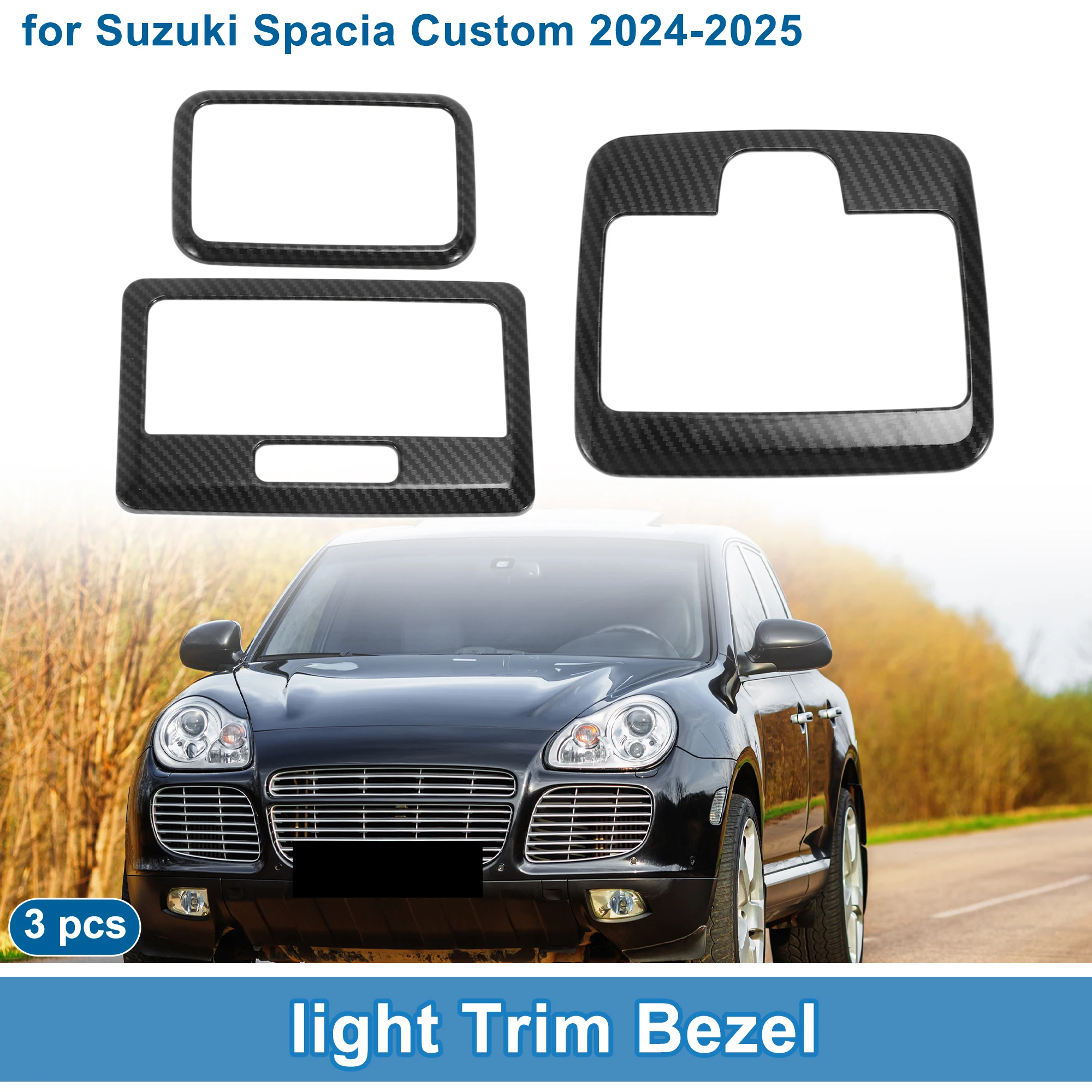 UXCELL Front Row Rear Row Light Trim Bezel for Suzuki Spacia Custom