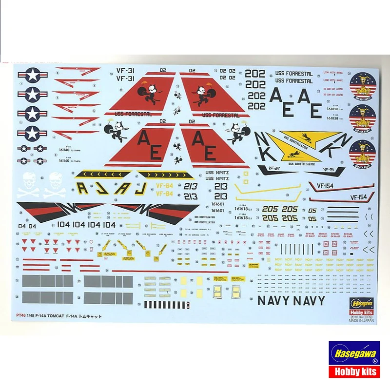 Hasegawa, zusammengebauter Flugzeugmodellbausatz 07246 American F-14A Modern Fighter 1/48