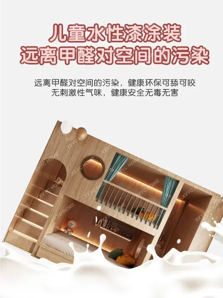 Łóżko piętrowe z drabinką do pokoju dziecięcego, domek na drzewie, góra i dół, wysokie zabezpieczenie, łóżko dla siostry i brata, łóżko na szczupak, cama para niña