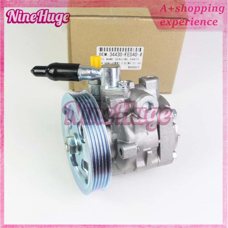 1P New Power Steering Pump for Subaru Impreza WRX STi AWD 2.5 34430-FE040 34430FE040 34430FE041 34430-FE041 34430-FE042