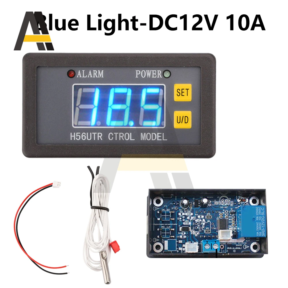 H56TR 디지털 온도 컨트롤러 NTC 프로브가있는 열/냉각 제어 장비 AC220V DC12/24V가있는 LED 디스플레이 온도 조절기