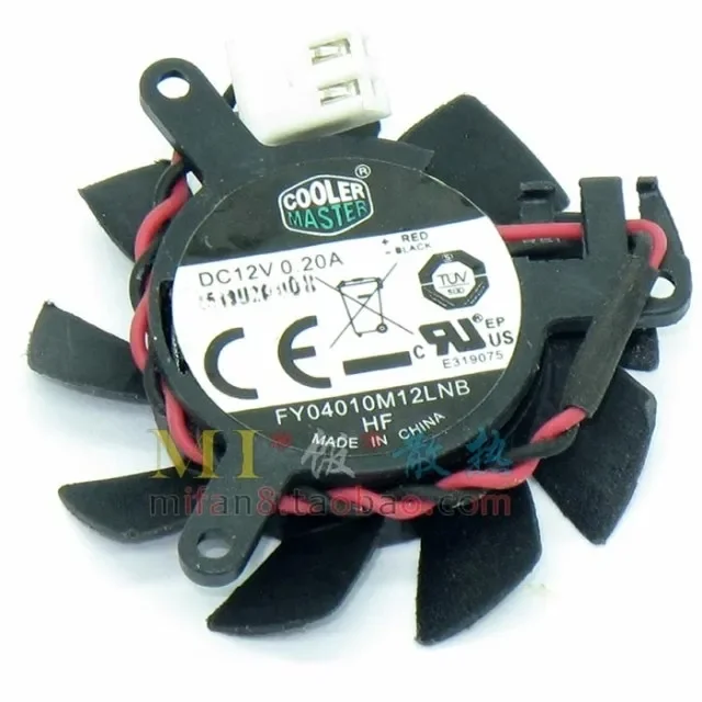 

New Original FY04010M12LNB 37mm for NVIDIA GeForce 605/620 Cooler Fan Replacement 31mm 12V 0.20A 2Wire 2Pin