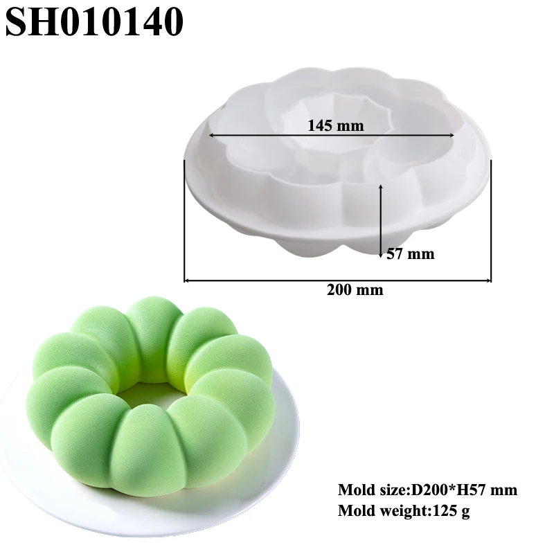 1 or 6 Cells Petal Shaped Donut Design Mousse Cake Mold French Dessert Baking Mold Silicone Cake Mould Kitchen Chocolate Mold