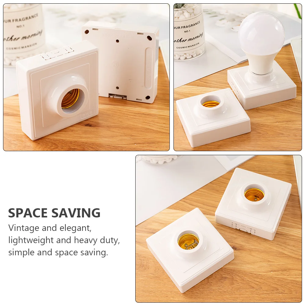 

5 шт. E27 световая розетка в стиле ретро, креативная, простая, экономия места, тонкая работа, хорошая текстура, аксессуары для домашнего освещения