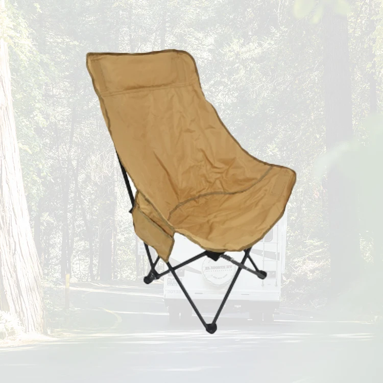 

Intelligent Library Outdoor High Back Moon Chair Oxford Cloth With Storage Bag Portable Folding