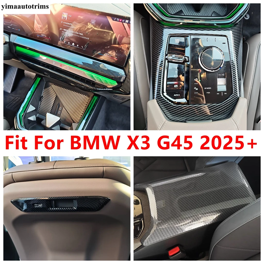 

Carbon Fiber Gear Shift Panel / Dashboard Central Control Panel / Seat USB Frame Cover Trim Accessories For BMW X3 G45 2025 2026
