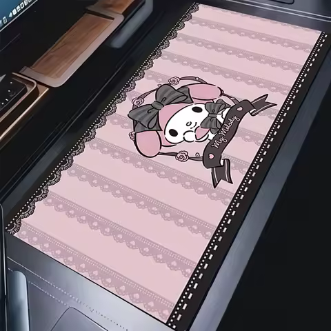 Black Bowknot Kawaii Mouse Pad Laptop Pink Gaming Keyboard Rug XXL My Melody Mousepad PC Anime Gamer Cabinet Desk Mat Girl Gift