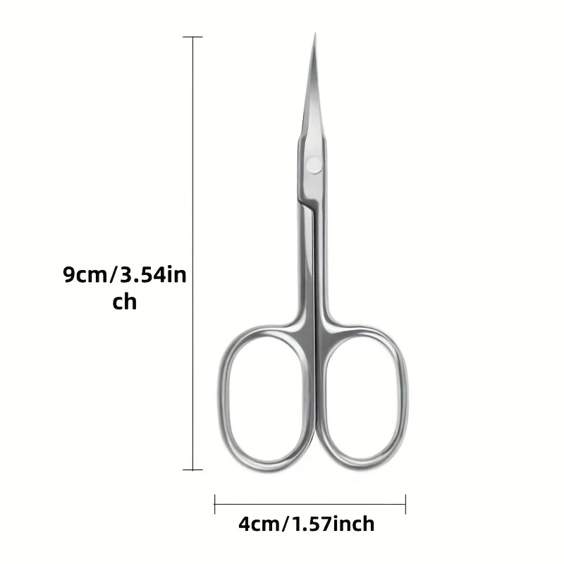 2 Stück ultradünne Präzisions-Manikürescheren aus Edelstahl, Mehrzweck-Trimm-Scheren für Augenbrauen, Wimpern und abgestorbene Haut – Detail 5