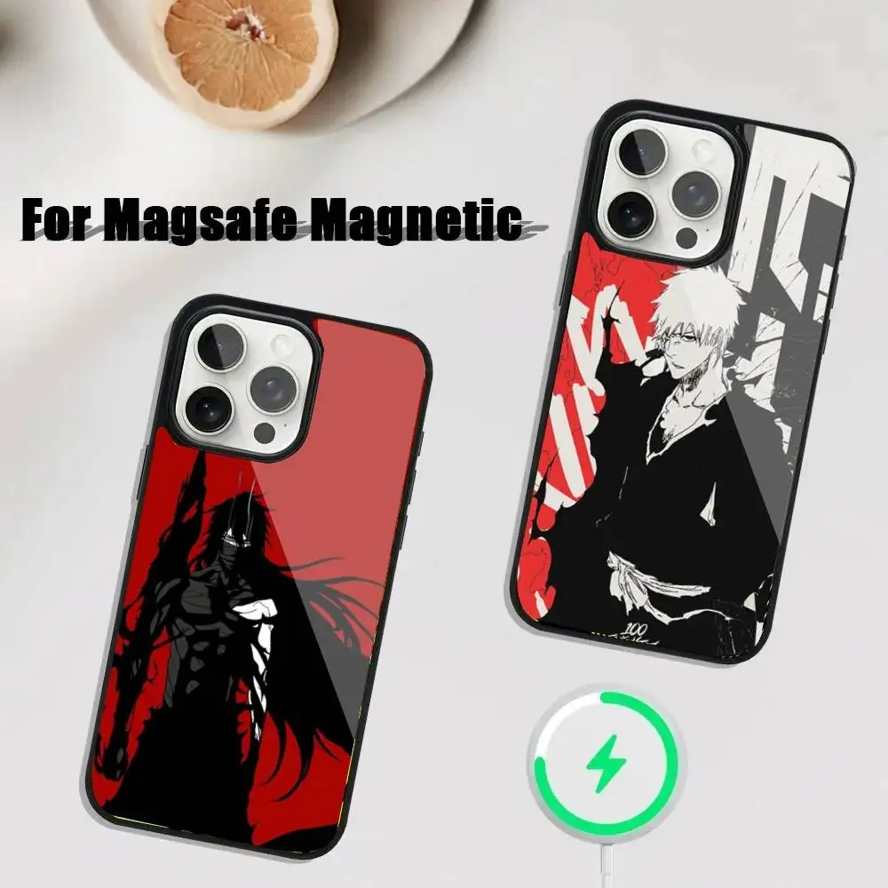 

B-Bleach I-Ichigo Kurosaki Phone Case For iPhone 17,16,15,14,13,12,11,Pro,Max,Plus,Mini,SE4,E Magnetic Magsafe Wireless Charging