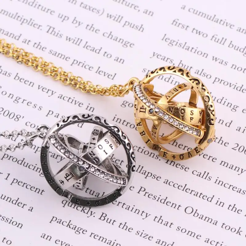 Creative Astronomical Sphere Ball Rings For Couple Wedding Jewelry 100 Languages ​​Astronomy Ball Necklace Valentine's Day Gifts