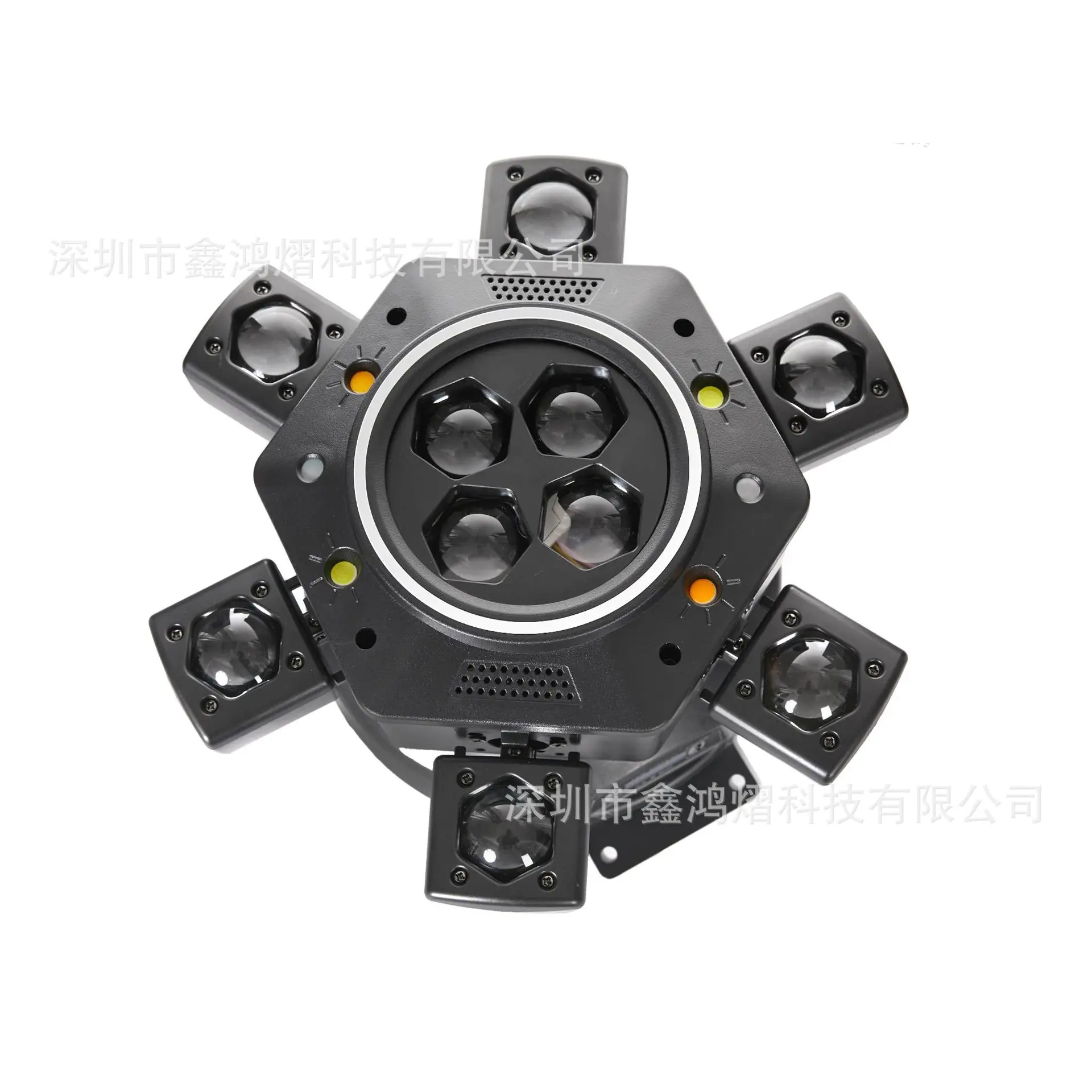 

6 Six-arm little diamond bee eye laser shaking head pattern beam of light flash led stage ktv bar live stream