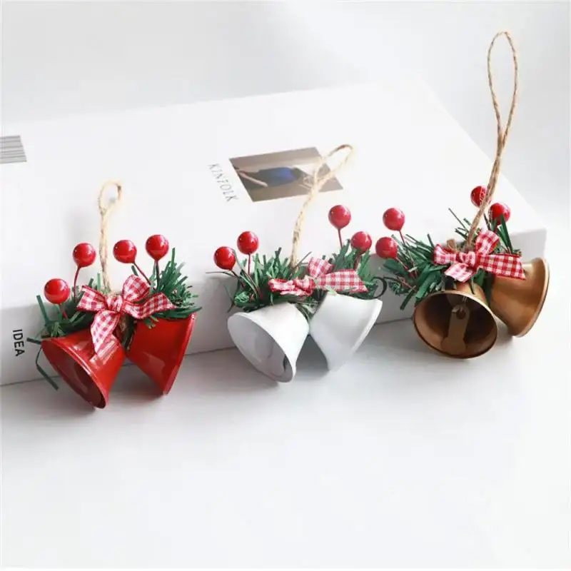 Colgante para árbol de Navidad de 6-1 piezas, 11 estilos, adorno de campanas de Navidad, cascabeles de Navidad, suministros festivos para fiestas, decoración