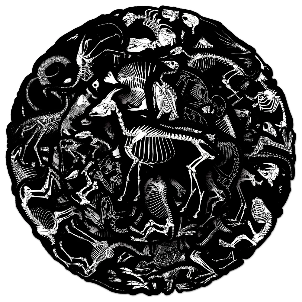 10/30/50pcs Cool Cartoon Dark Animals Skeleton Skull Stickers Suitcase Helmet Motorcycle Laptop DIY Decoration Sticker Toy Gifts