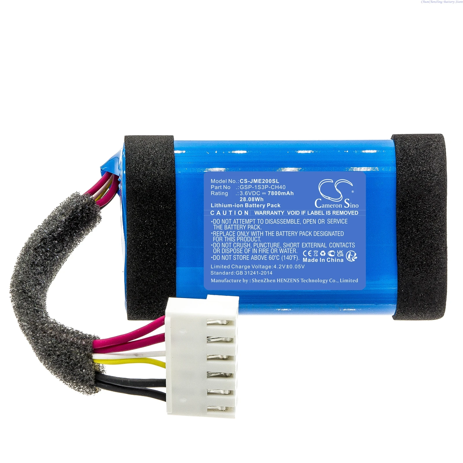Cameron Sino 3.6V 7800mAh/10000mAh Replacement Speaker Battery GSP-1S3P-CH40 for JBL Charge Essential 2