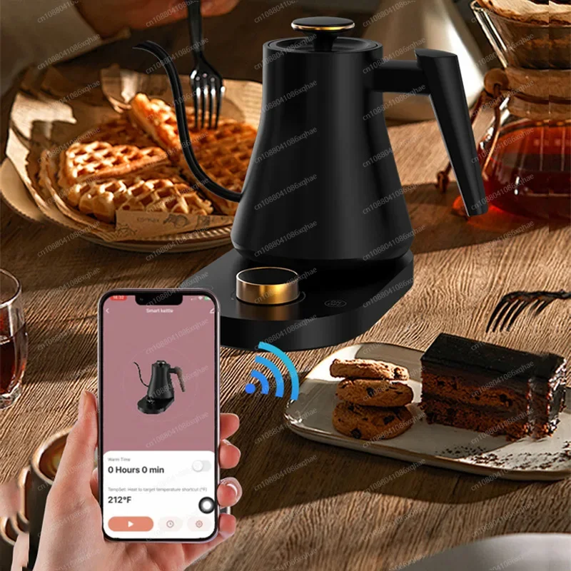 

Intelligent temperature control hand-brewed coffee pot temperature control pot gooseneck 304 stainless steel electric kettle
