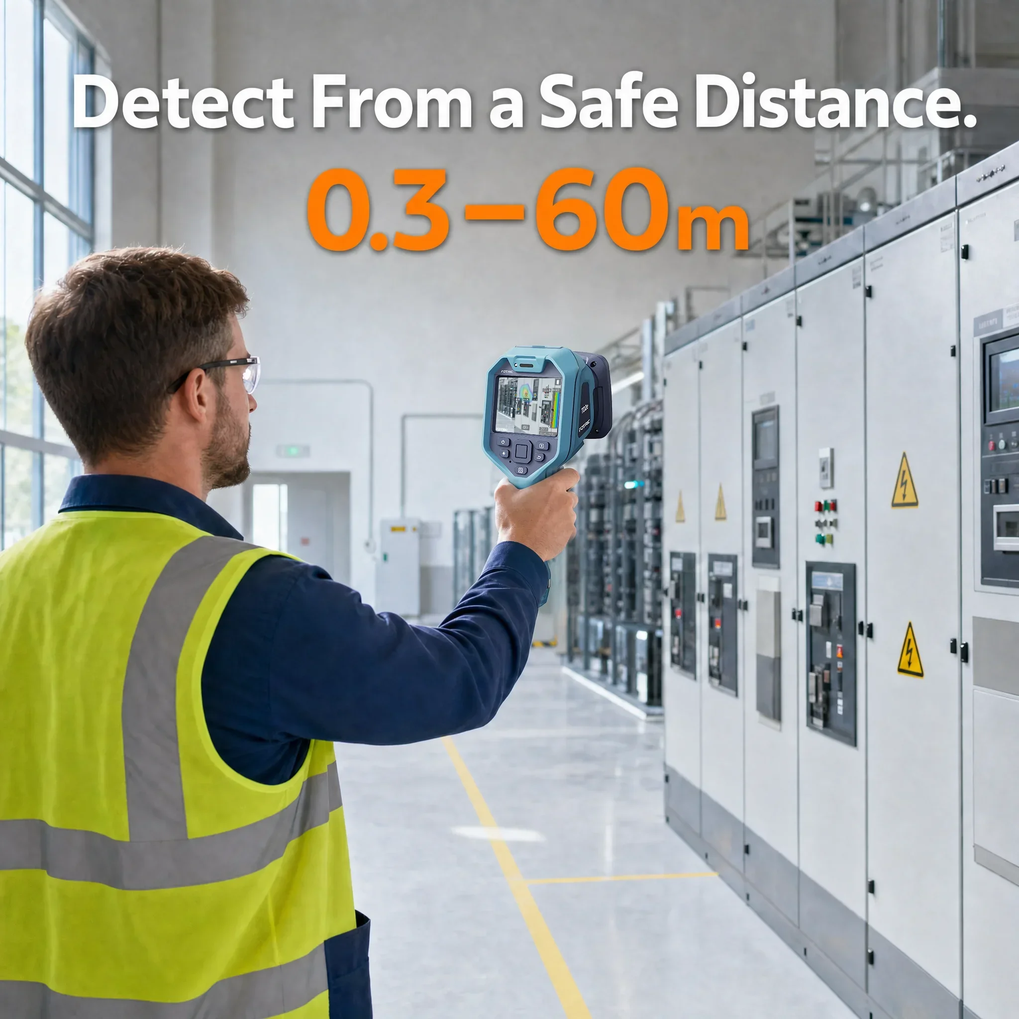 FOTRIC TD2e Acoustic Imaging Camera, 64 MEMS Microphone Array Ultrasonic Leak Detector for Compressed Air, Vacuum &   Gas Leak Detection, Mechanical Fault, Car Wind Noise & Door Window Seal Inspection, 2kHz-100kHz Frequency, 3.5in Touch   Screen, 5MP, IP