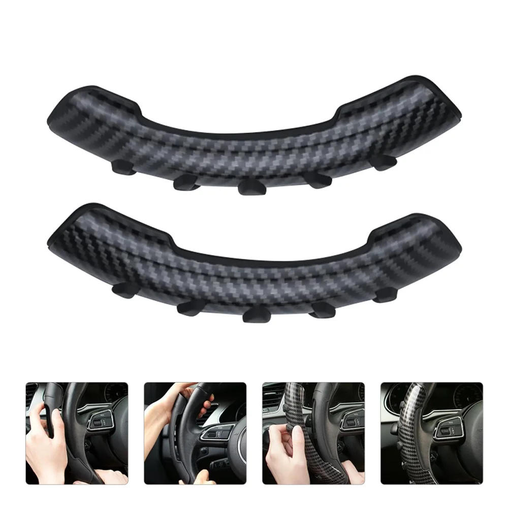 

2pcs Anti-Slip Steering Wheel Cover Silicone Grip Universal Fit For Car Easy Install No Tools Car Interior Accessories Sleeve