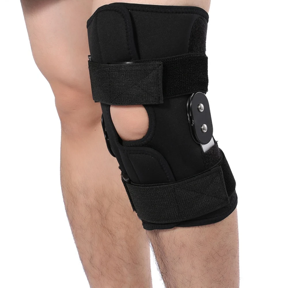 1Pcs Hinged Knee Brace with Side Stabilizers Open Patella Adjustable Knee Brace for Arthritis Pain and Support,Meniscus Tear,ACL