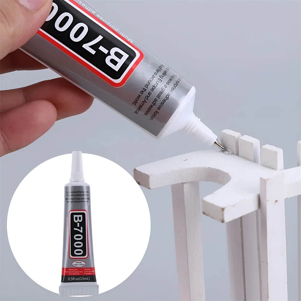 B7000 T7000 Clear Contact Phone Repair Adhesive Universal Glass Plastic DIY Glue B-7000 with Precision Applicator Black Glue