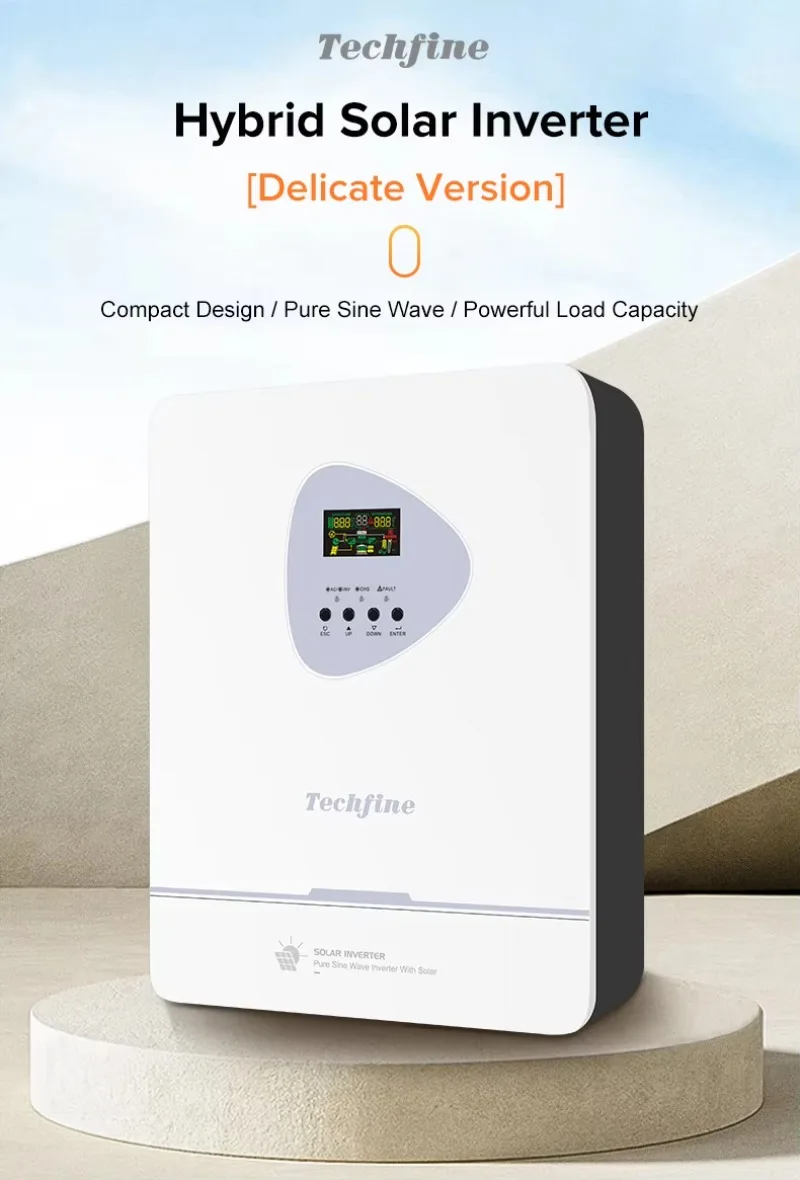 Techfine 4000W 4kw 24V GA Series On/Off Grid Hybrid Solar Inverter 220/230/240VAC