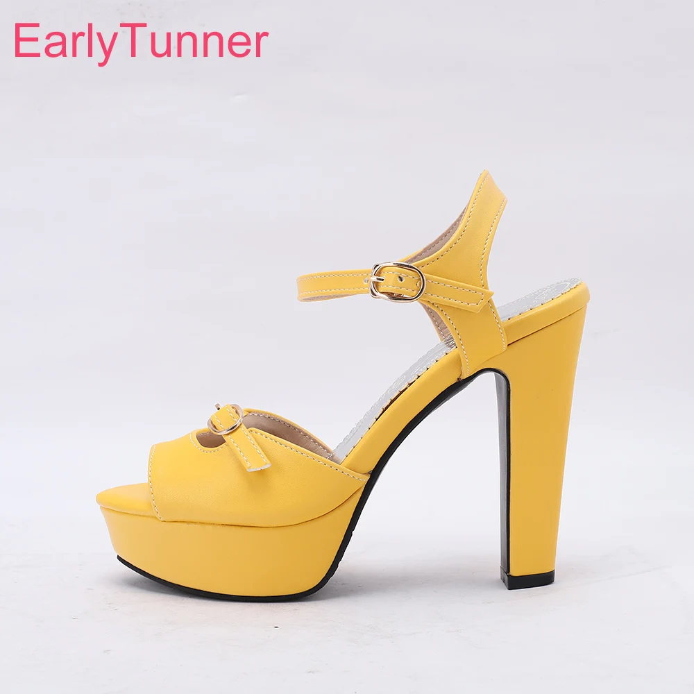 

Летние элегантные женские босоножки на платформе с высоким каблуком-шпилькой, для вечеринок, большие размеры 12, 43, 47, 50