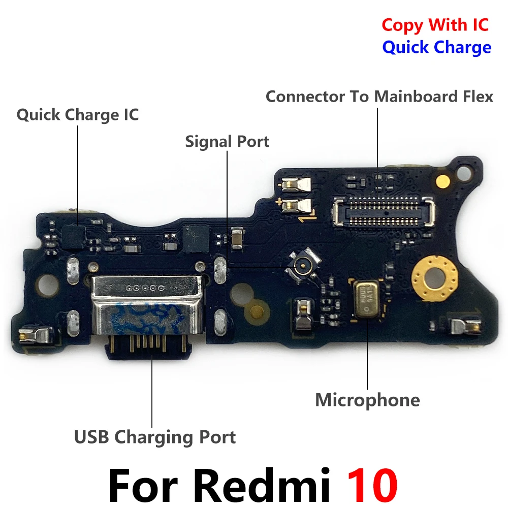 

10Pcs For Redmi 10c USB Power Charging Port Charger Dock Connector Flex Cable For Xiaomi Redmi 10 placa de carga dock flex promo