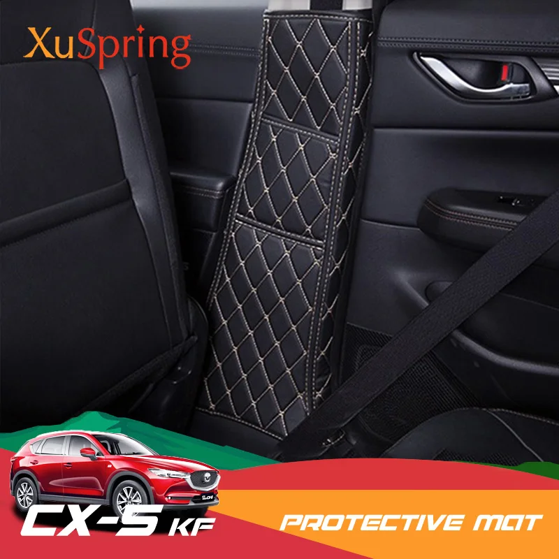 Car B Pillar Anti-Kick Pat Mat For Mazda CX-5 CX5 2017 2018 2019 2020 2021 2022 KF Cover Case Cushion Protection Accessories