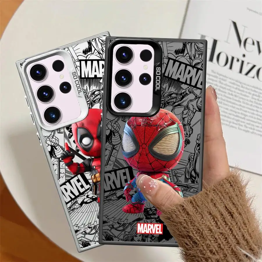 phone case for Samsung Galaxy s23 fe s20 s21 s24 ultra 20 s22 plus S25 S24 fundas hard shell couvre M-Marvels Deadpool Cartoon